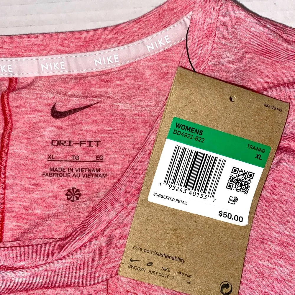 Nike Dri-Fit twisted crop short sleeve top - Picture 4 of 4